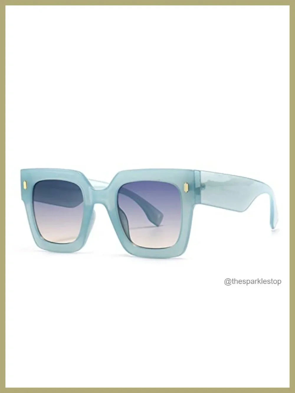 Oversized Square Sunglasses for Women UV400 Protection Plastic Frame Trendy